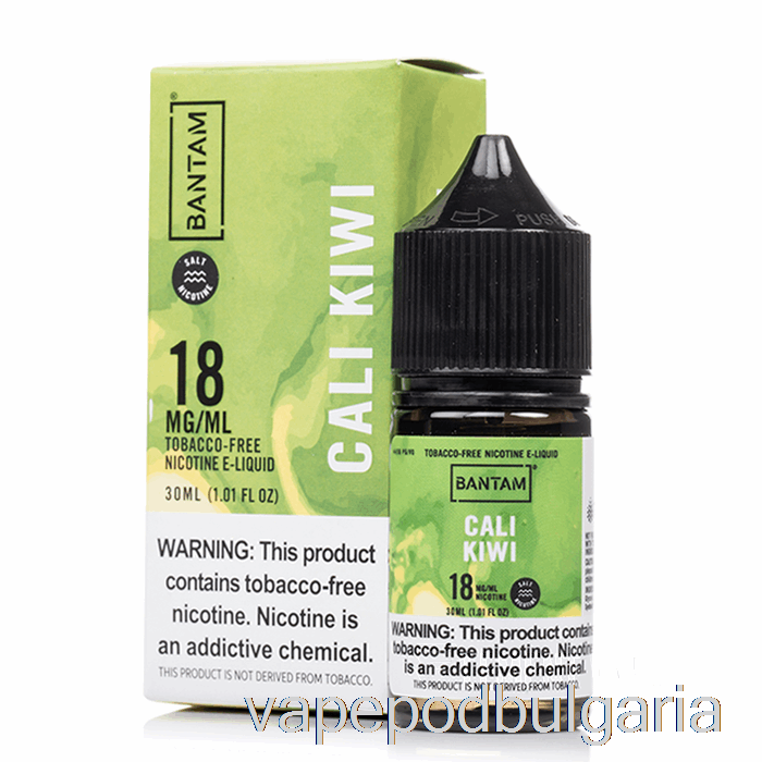 Vape 10000 Дръпки Cali Kiwi Salts - Bantam Vape - 30ml 18mg